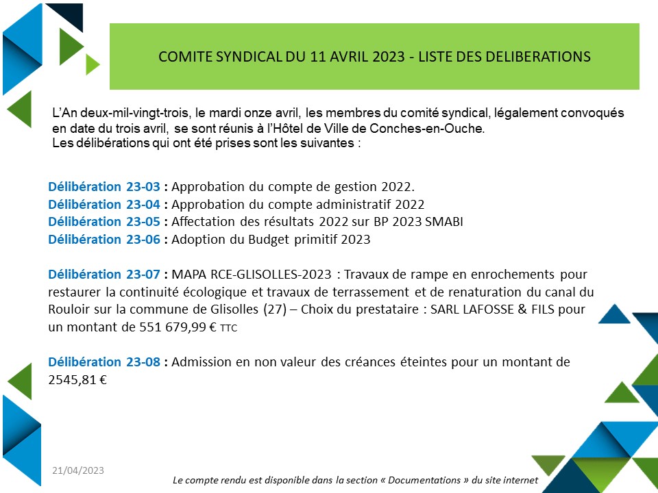 Actualité du 11042023