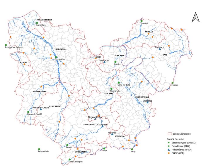 carte arreté cadre departemental secheresse de l eure